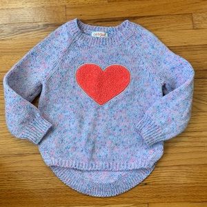 Cat&Jack 2T purple knit heart sweater